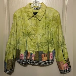 BOUTIQUE “ANAGE” JACKET/BLAZER, SIZE M, APPLIQUÉS & EMBROIDERY, STUNNING!!! ❤️